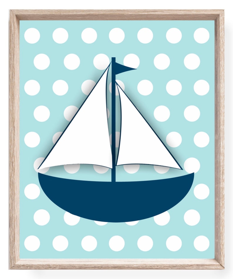 Nautical Nursery Wall Decor. Set of 6 Nautical Nursery Etsy
