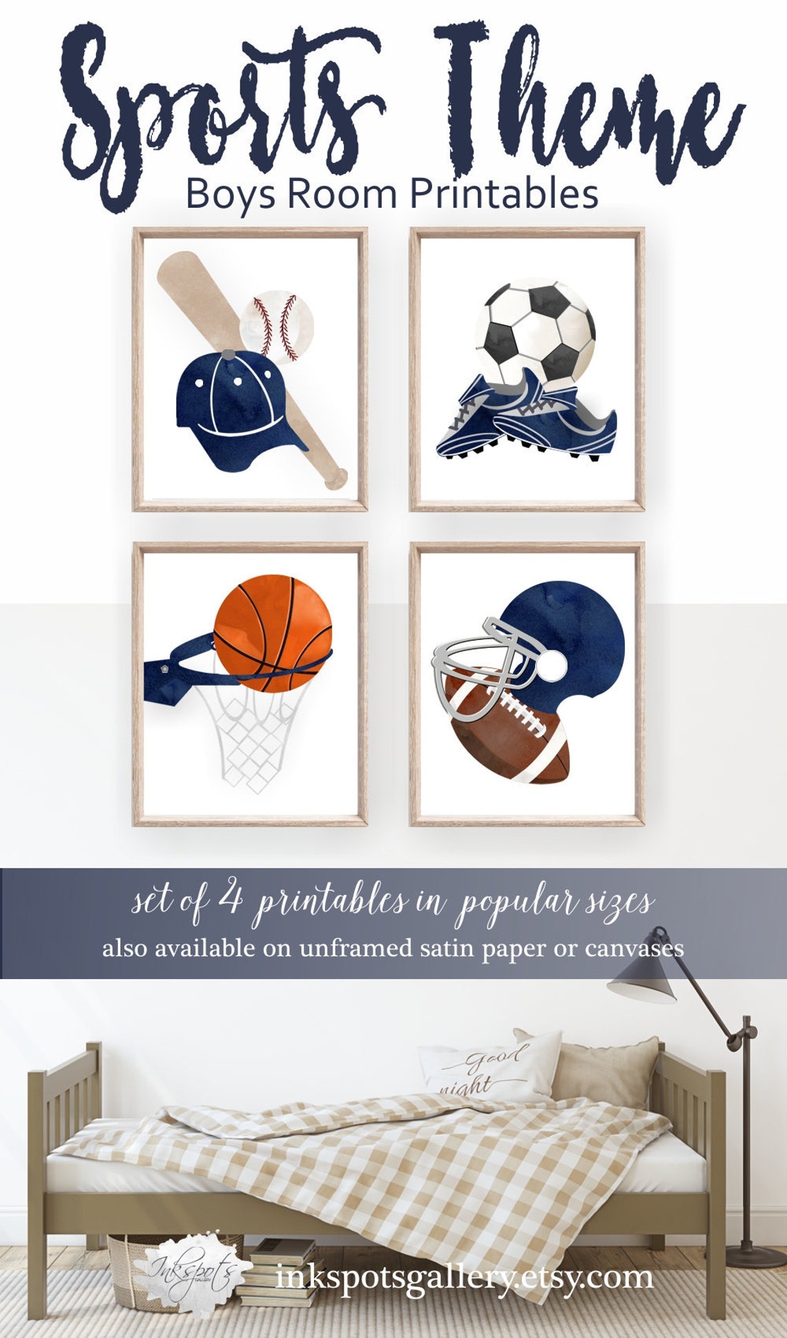 Toddler Room Decor Boy Sports Theme Room Decor PRINTABLE | Etsy