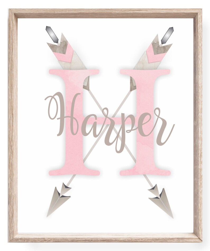Baby Girl Woodland Nursery Decor Personalized Print PRINTABLE Watercolor Woodland Animals Adventure Awaits Nursery Print- WD4409