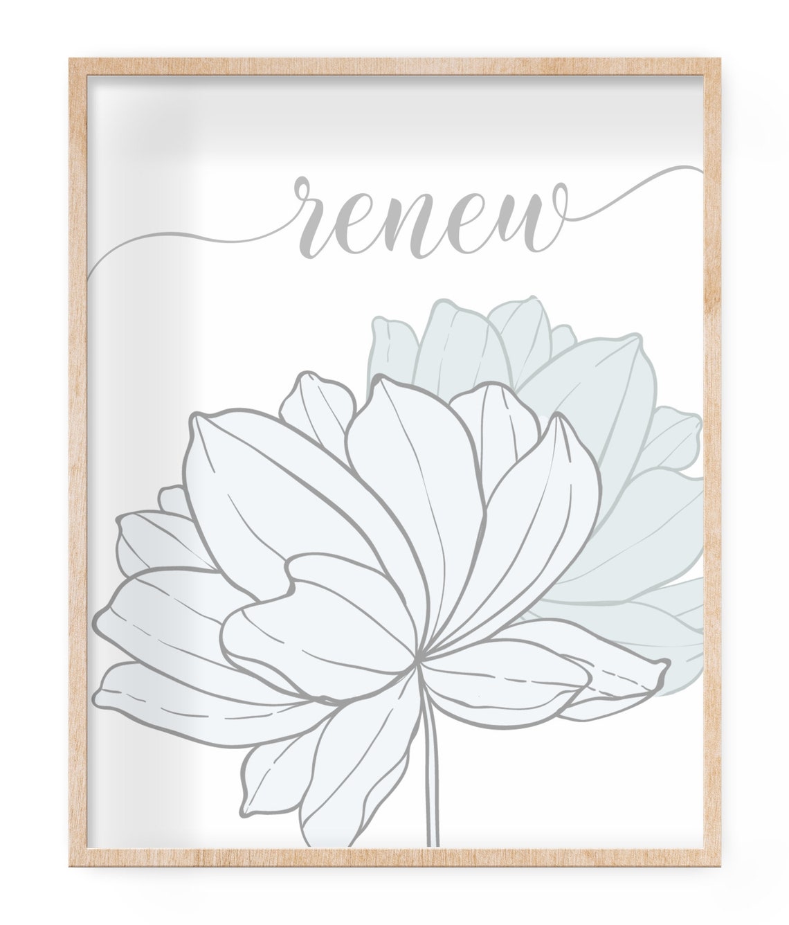 Bathroom Wall Art Pictures Light Blue Spa Floral Bathroom | Etsy