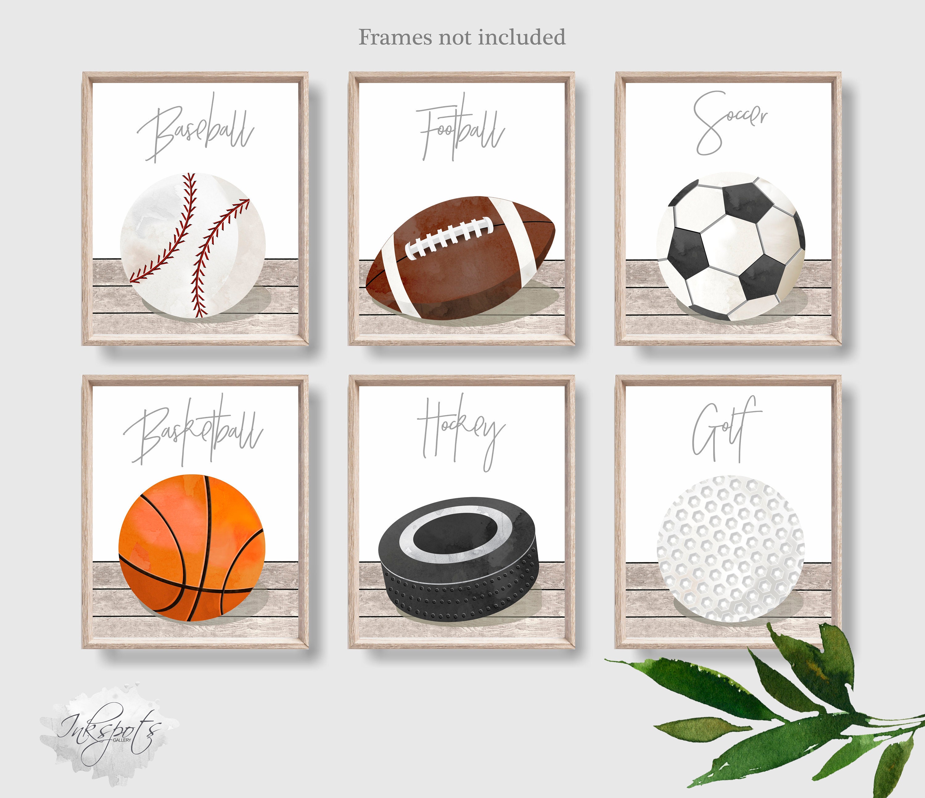 Sports Wall Art for Boys Room. Baseball Football Soccer Etsy