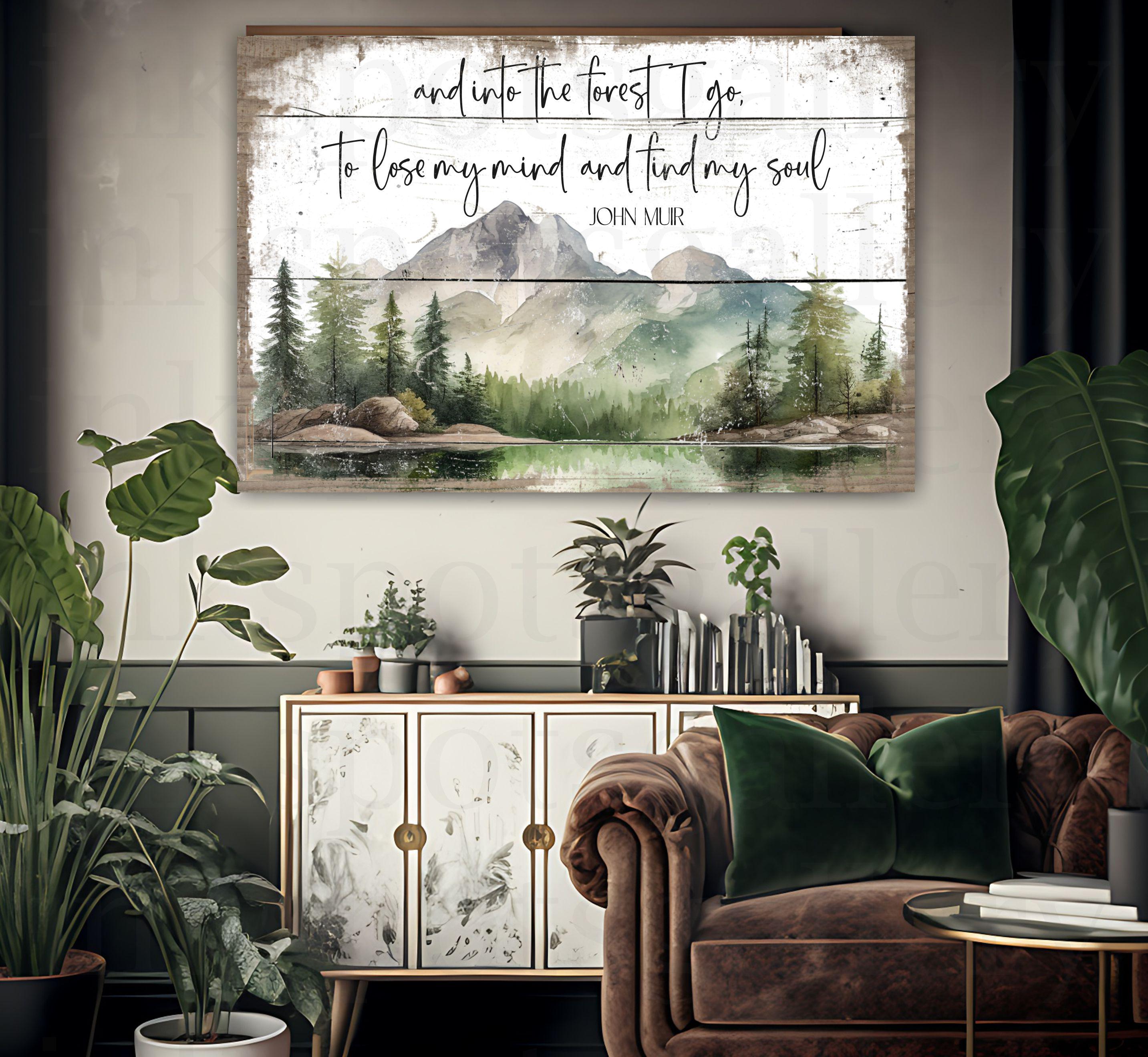 John Muir Forest Quote Wall Art - Nature Scene Print for Teacher ...