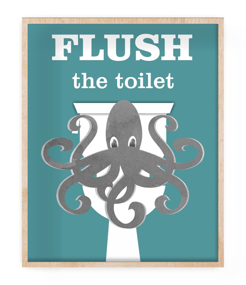 Kids Bathroom Signs Bathroom Wall Decor Bathroom Rules Wash Etsy