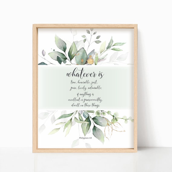 Watercolor Scripture Bible Verse Print. Large Scripture Wall | Etsy