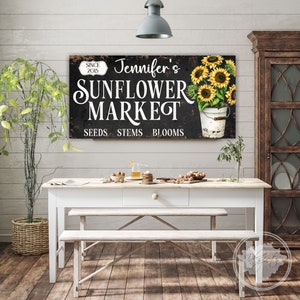 Fresh Flower Market Sign, Modern Farmhouse Decor, Large Canvas Wall Art, Antiques  Sign, Spring Flowers Sign, Old Time Signs, Rustic Decor 