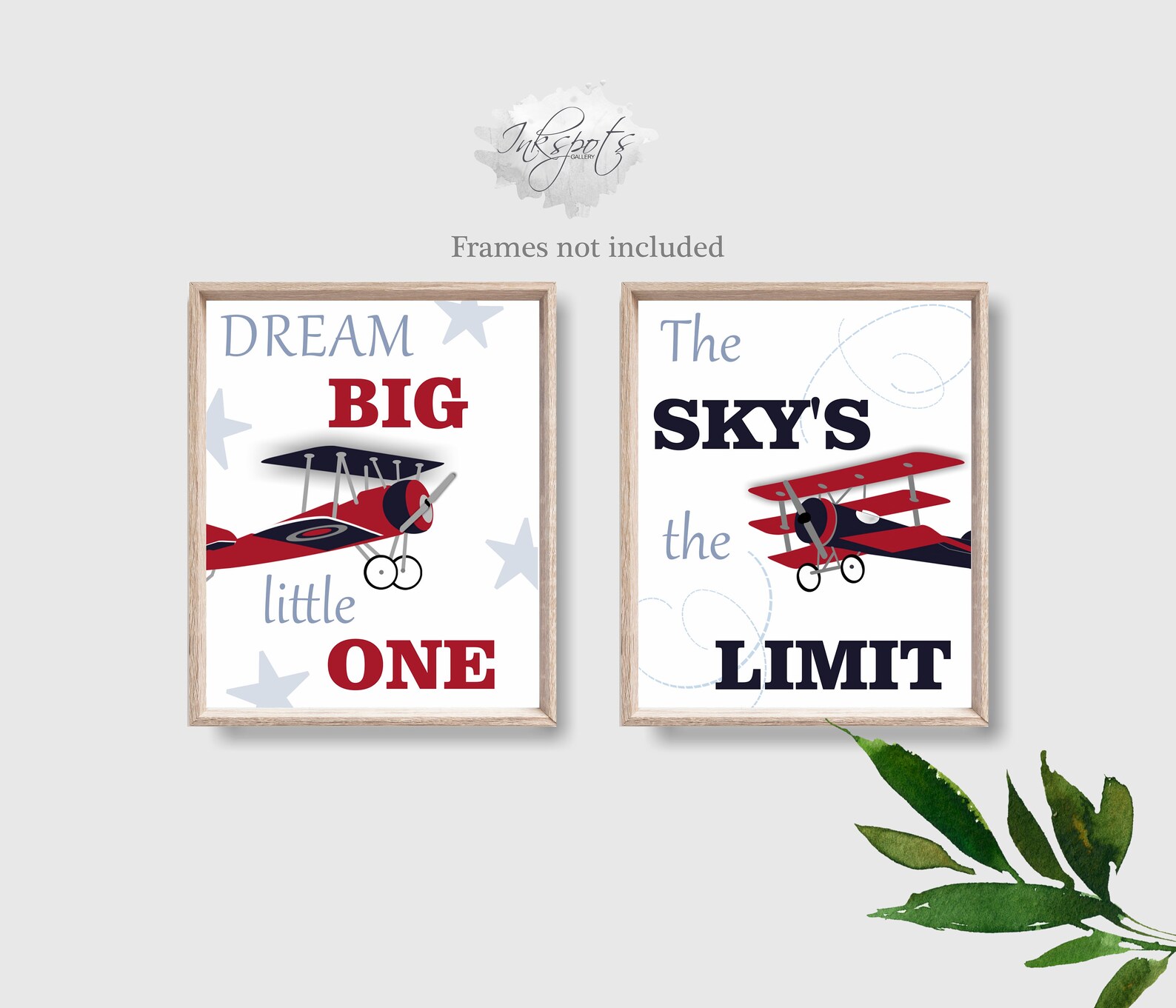 Printable AIRPLANE NURSERY Wall Art Airplane Room Decor for Etsy