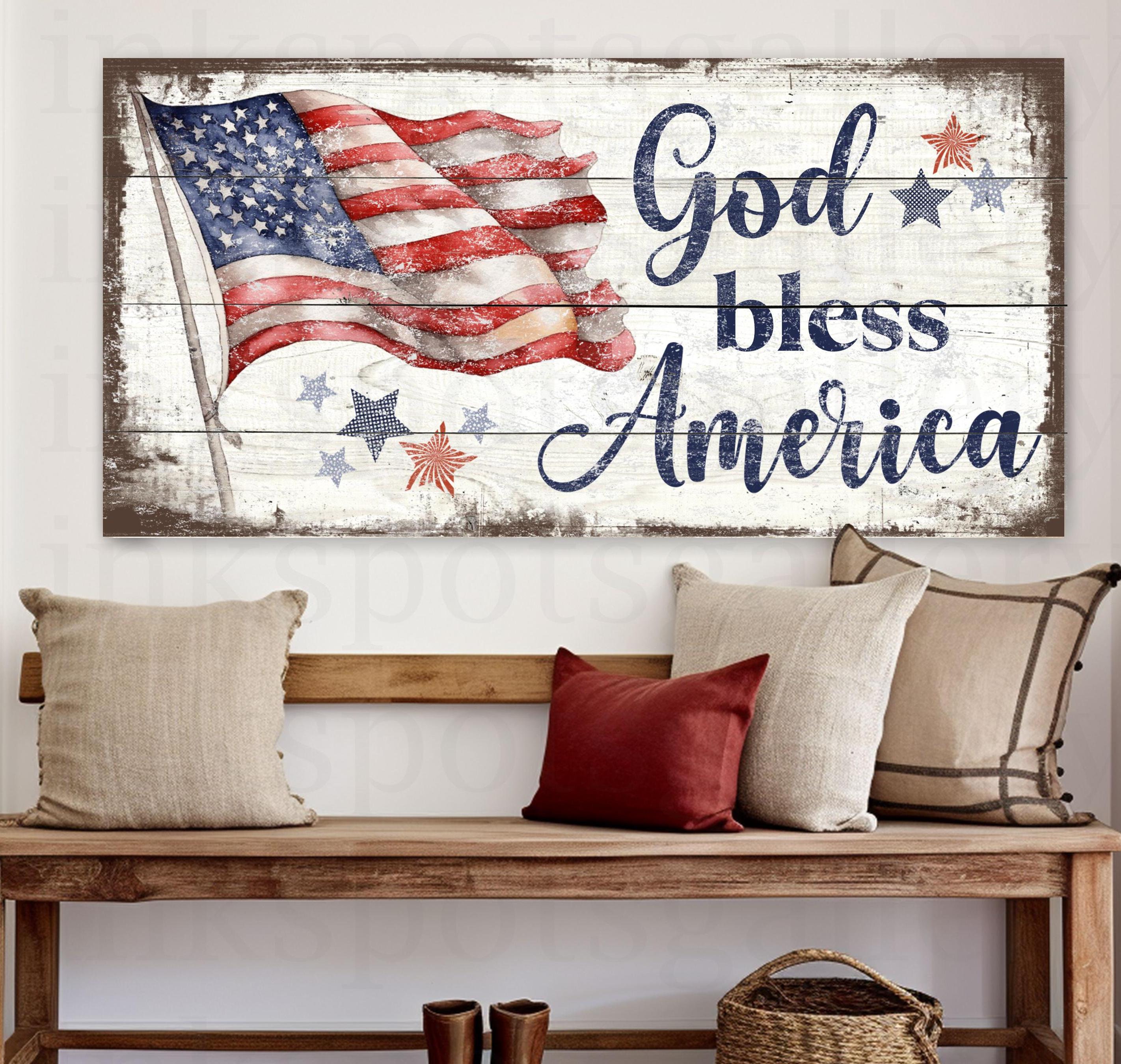 God Bless America Sign - Etsy
