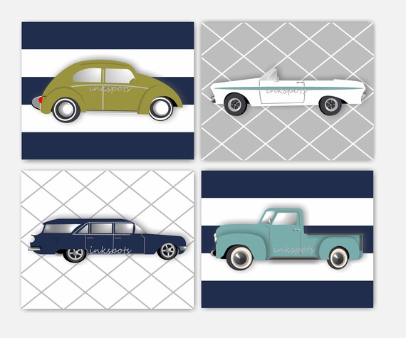 Car Room Decor Retro Car Decor For Boys Room Baby Boy Etsy