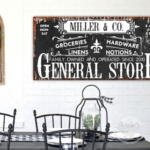 General Store Sign Rustic Farmhouse Decor Vintage Dry Goods - Etsy