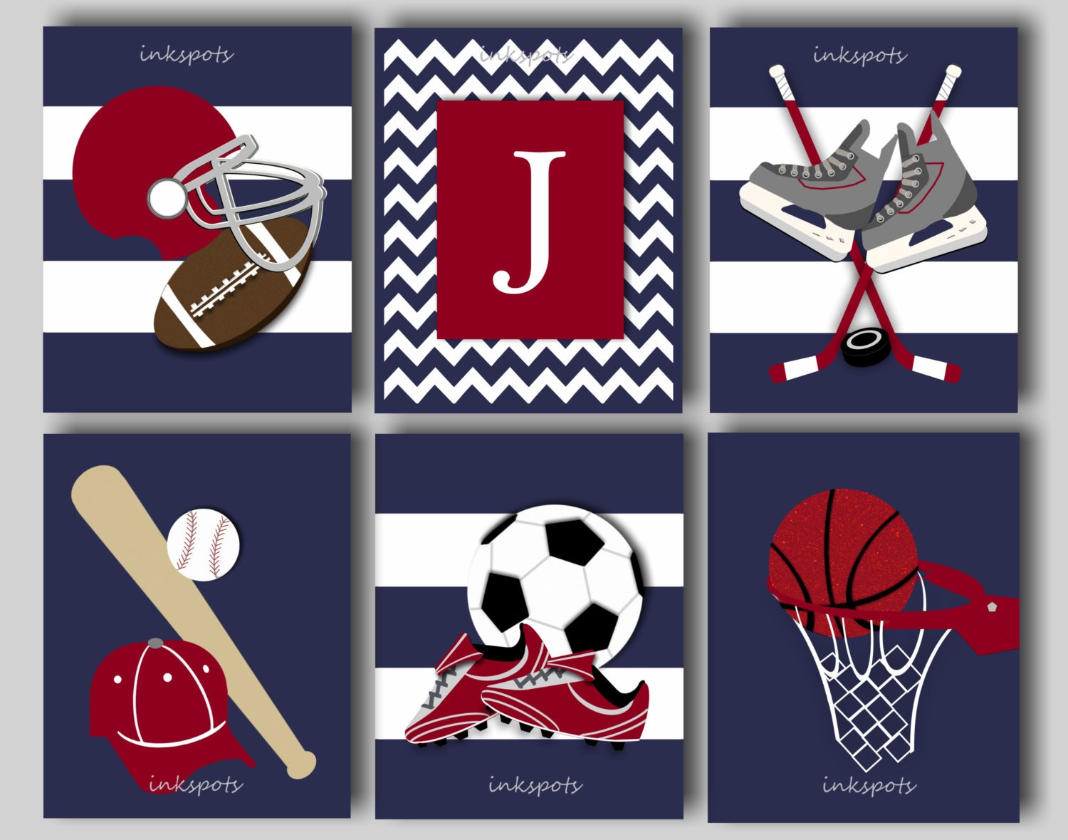 Baby Boy Nursery Art Sports Nursery Decor Football Print Etsy