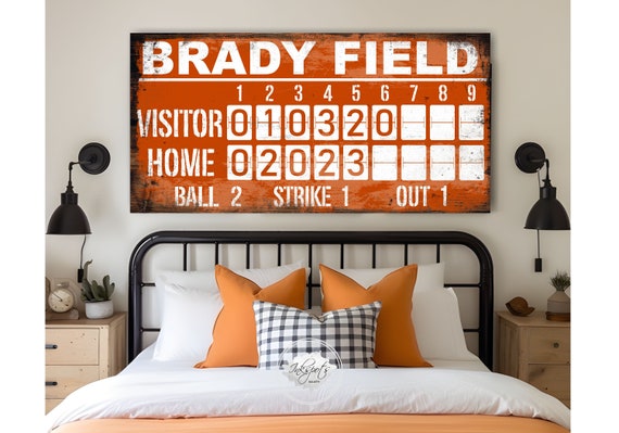 Personalized Sports Wall Decor Personalized Baseball Wood Sign - Custom ...