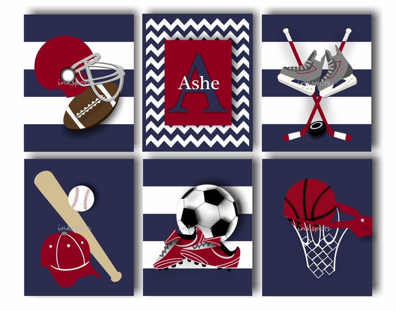 Sports Nursery Decor. SPORTS DECOR for Boys Room with Nursery Etsy