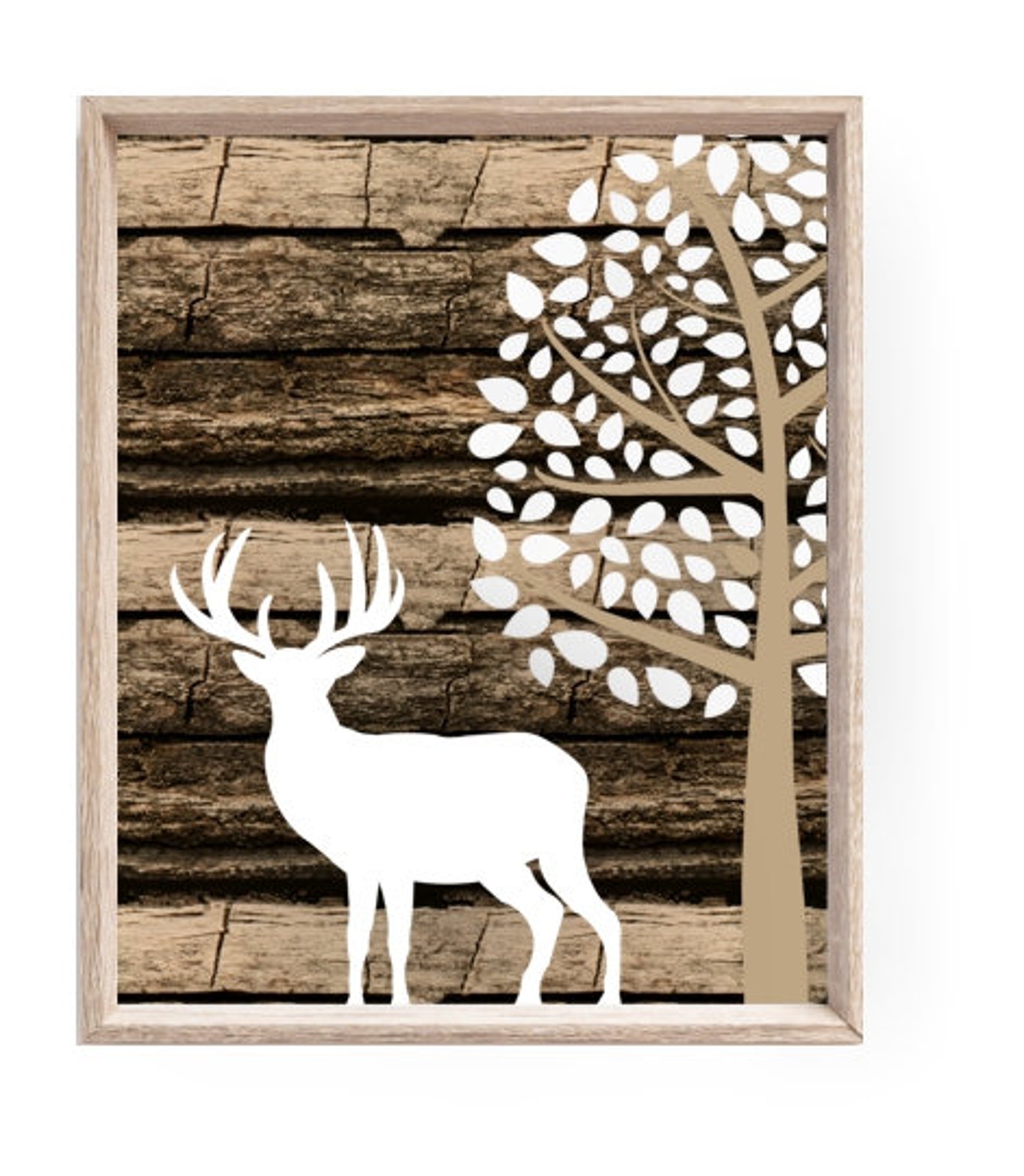 Rustic Woodland Nursery Decor Set of 4 Prints Personalized Boy Etsy