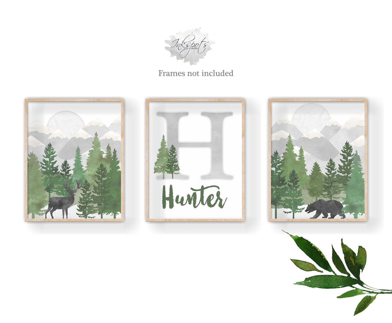 Woodland Nursery Decor Boy Printable Wall Art Baby Boy - Etsy