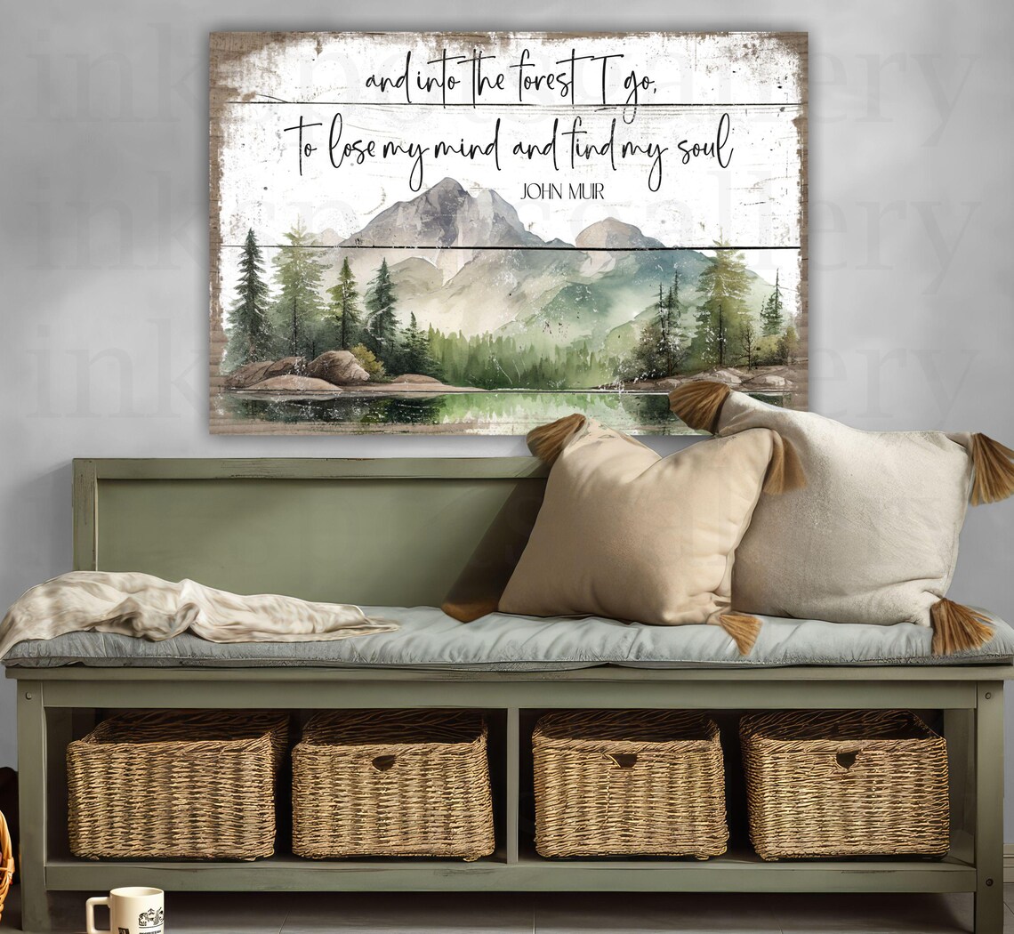 John Muir Forest Quote Wall Art - Nature Scene Print for Teacher ...