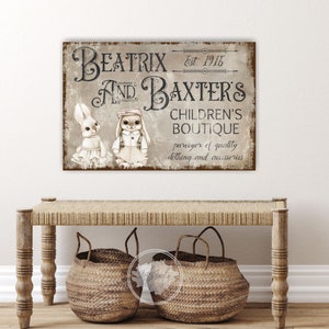 Primitive Farmhouse Easter Sign Vintage Bunny Rabbit Advertisement ...