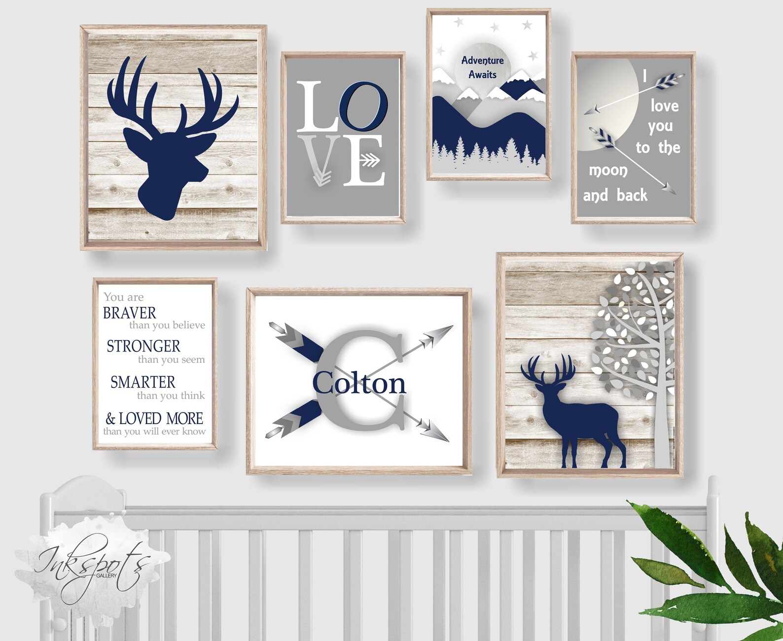 Rustic WOODLAND Nursery Decor Printable Baby Boy Nursery Etsy