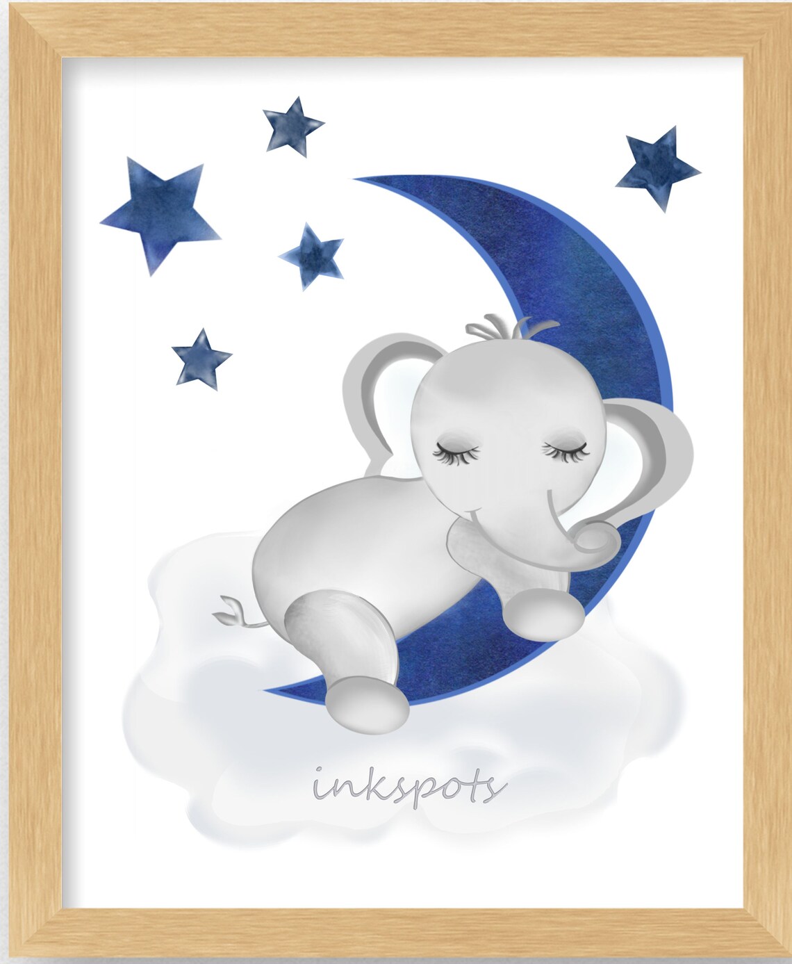MOON and STARS Nursery Print Set Instant Download 4 Sizes. Etsy