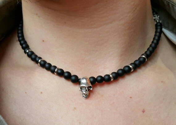 onyx necklace mens