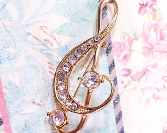 Vintage Treble Clef Brooch