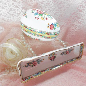 Coalport Trinket Egg and Tray