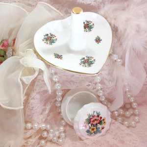 Coalport Ring Holder and Trinket Box
