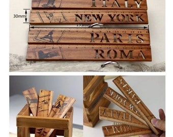 Decorative Rulers Paris New York 15 centimeters