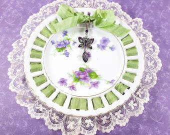 Vintage Plate Altered Art Shabby Chic