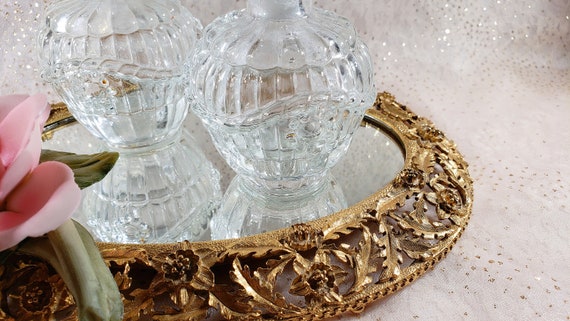 Vintage Pair of  Unique Glass Perfume bottles - image 5