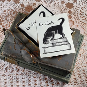 Cat Book Plates Vintage Originals