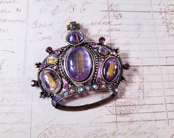 Vintage Crown Scarf Pin