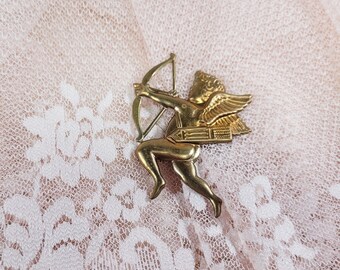 Vintage Stock Brass Cupid Charm