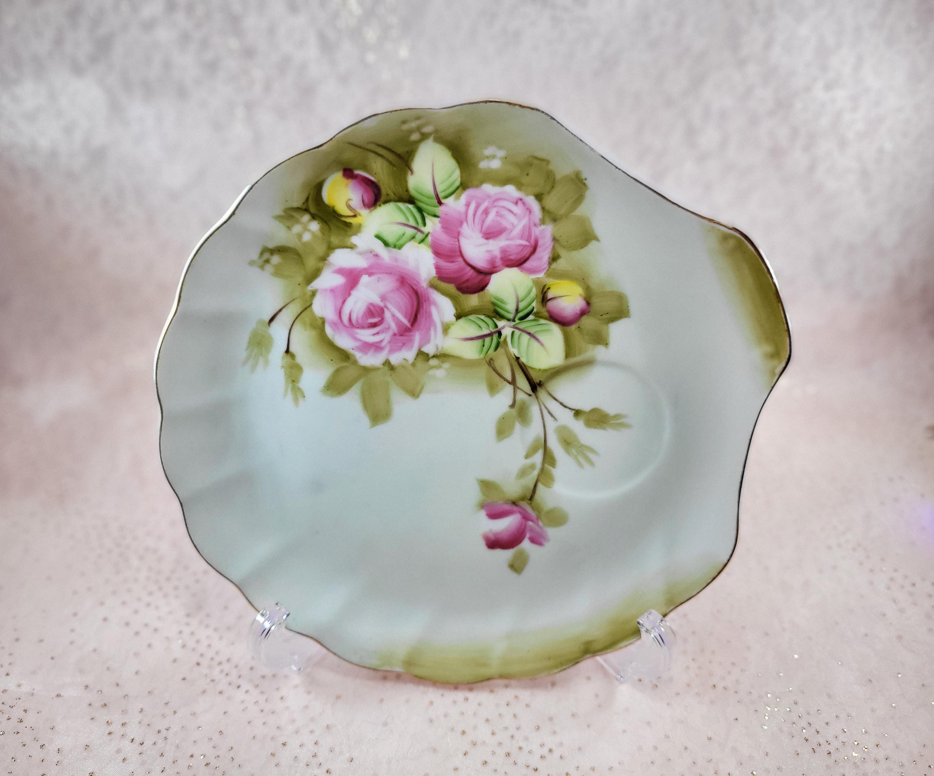 その他 Lefton China Hand Painted 中皿5枚セット バラの花柄