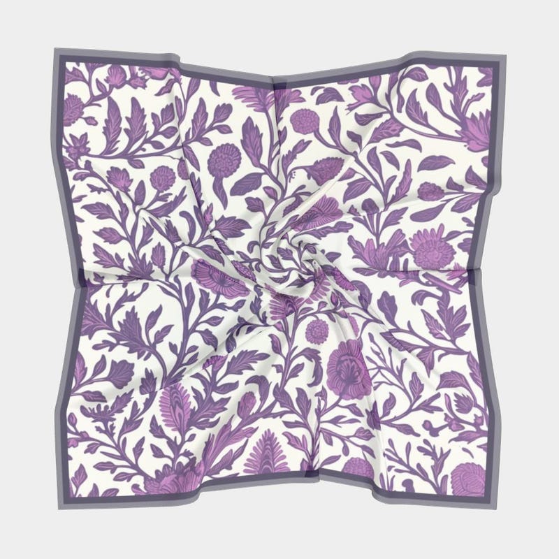 Scarf Faded Gardens Washed Blues, Violet main image 1