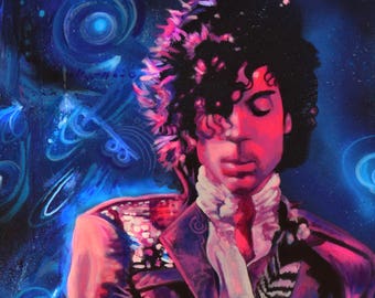 Purple Rain, Prince portrait Print