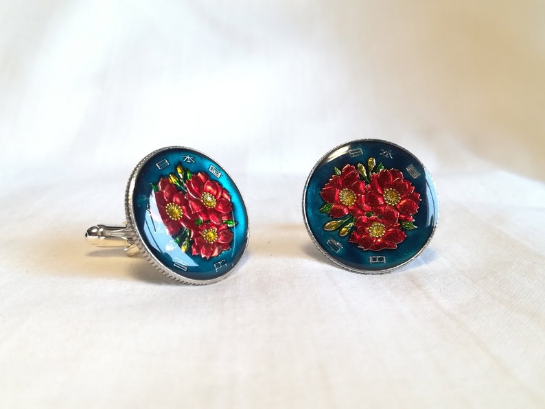 22 mm men gift Japan coin cufflinks