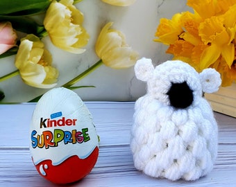 Easter Lamb Crochet Egg Cosy Pattern, Little Lamb Chocolate Egg Cover Instructions, Spring Lamb Ornament Tutorial, Sheep Table Decor DIY