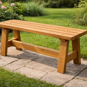 Easy DIY Outdoor Bench Plan: Beginner Woodworking Project (PDF Download)