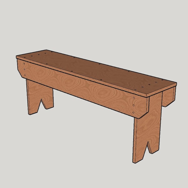 Rustic 5 Board Bench Build Plan, Woodworking Plans, Easy to follow plans, DIY Woodworking Plans, Step by Step Woodworking Plan. Build Plans