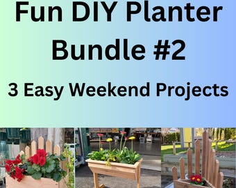 Fun DIY Planter Bundle No 2: Spaß Anfänger Holzbearbeitungsprojekte (PDF-Downloads)