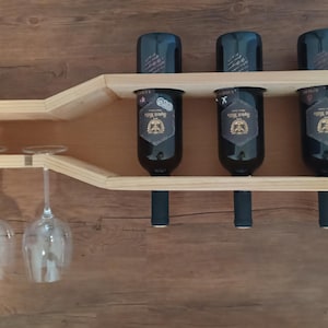 DIY Wall Mounted Wine Rack Plans, Woodworking Projects, gift, popular wedding or housewarming gift, beginner/basic woodworking plans