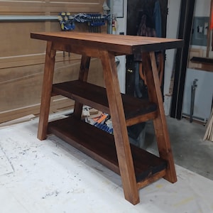 DIY Rustic Wood Console Table Plan: Beginner Woodworking Project (PDF ...