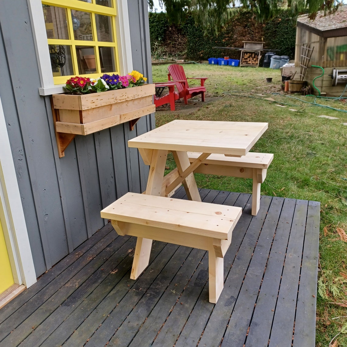 Picnic Table for Two Plan adult Size, Patio Picnic Table, Fun