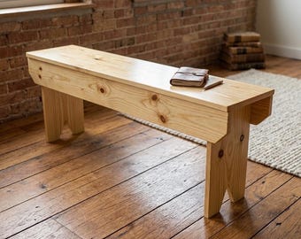 Easy DIY Rustic Farmhouse Bench Build Plan: Fun Woodworking Project (PDF Download)