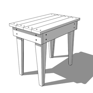 Simple Patio Side Table Plan, Beginner Step by Step woodworking projects plan. Pallet Wood Project,  woodworking plan, Basic Woodworking