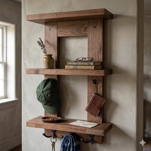 Easy DIY Three Shelf Coat Rack Plan: Beginner Woodworking Project (PDF Download)