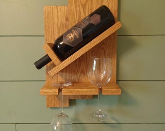 Eenvoudige doe-het-zelf wijnplank voor één fles: leuk houtbewerkingsproject voor beginners (pdf-download)
