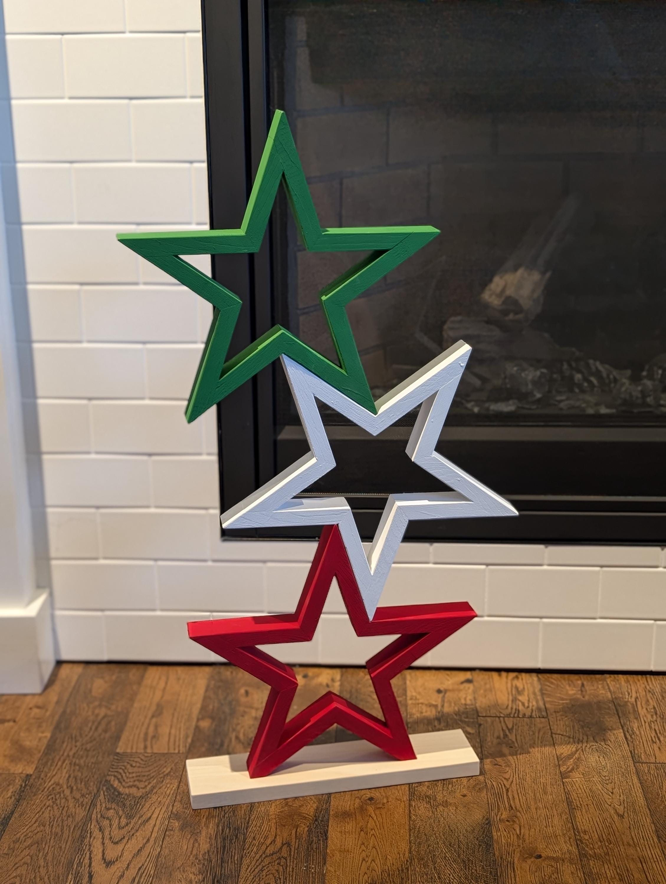 Easy DIY Triple Star Decor Plan: Beginner Woodworking Project (PDF ...