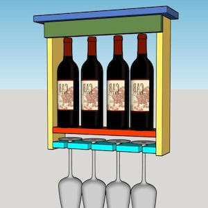 DIY Wall Mounted Wine Shelf Build Plans, Woodworking Projects, gift, popular wedding or housewarming gift, beginner/basic woodworking plans