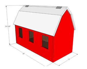 Easy Plywood Barn Style Toy Box Plan, Weekend Project, Fun Craft, Super Easy Step by Step Woodworking Plan, Beginner Woodworking Plan.